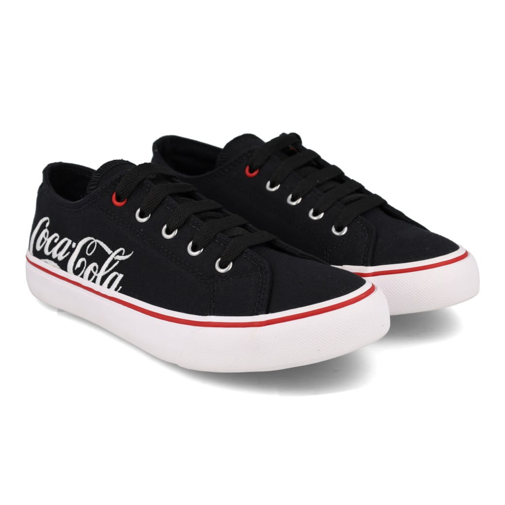 Coca Cola Tenis WOOSTER CANVAS CC2452-PTO-BCO Preto-Branco Sint_9__